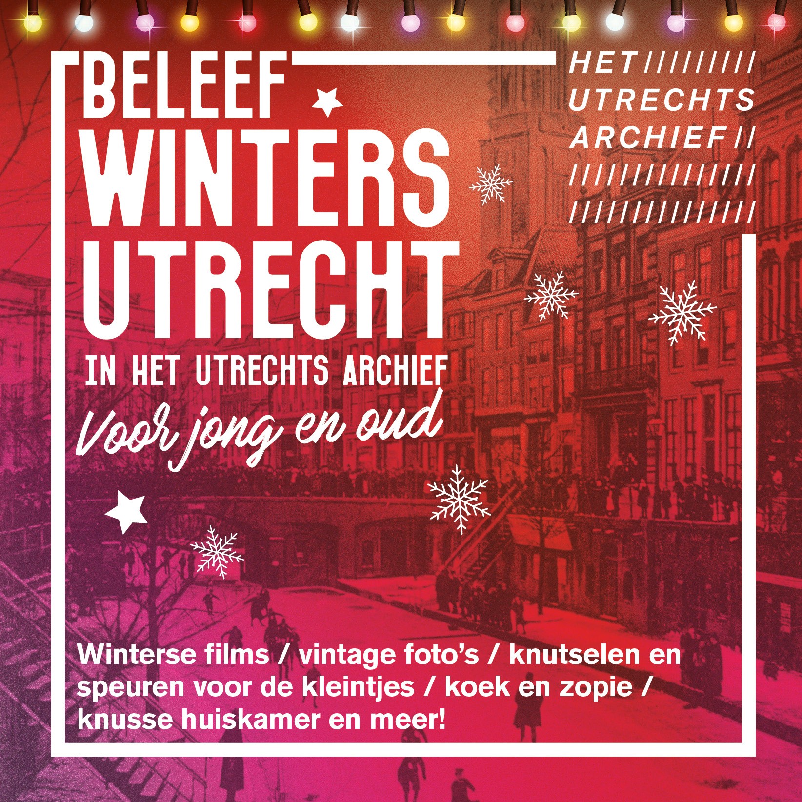 Poster met tekst Winters Utrecht