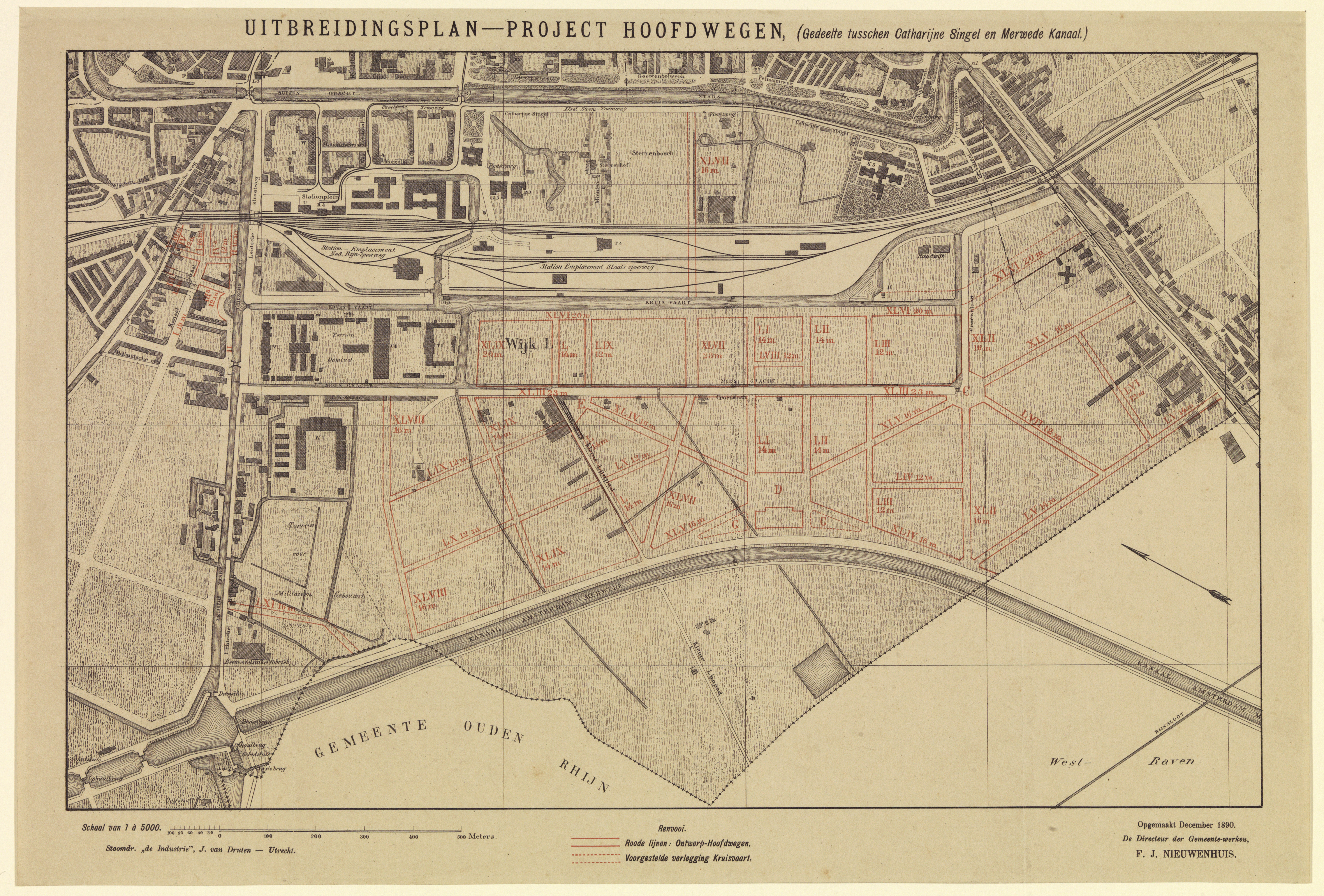 Plattegrond Utrecht 1890